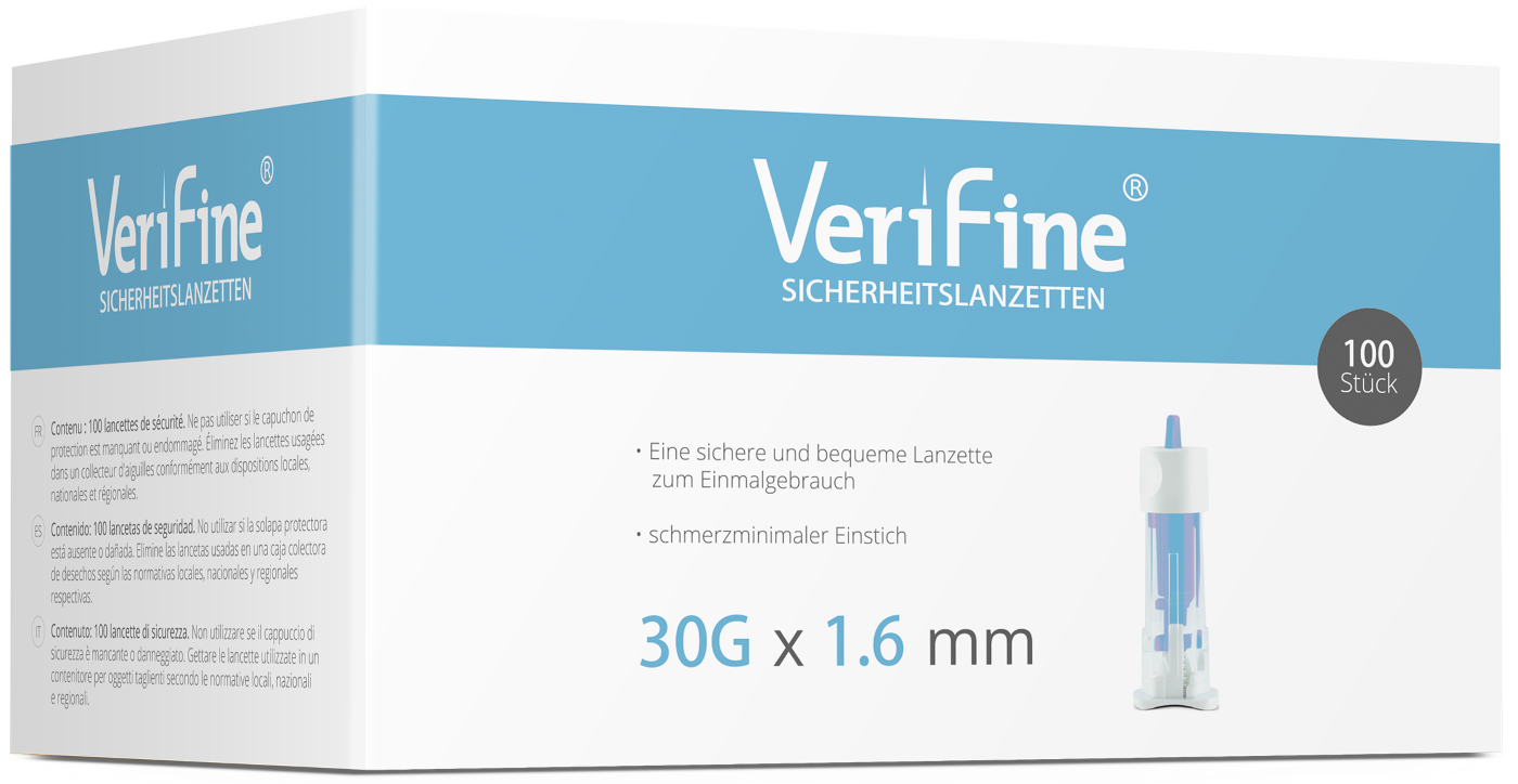 Verifine Sicherheitslanzette 1,6 mm 30G