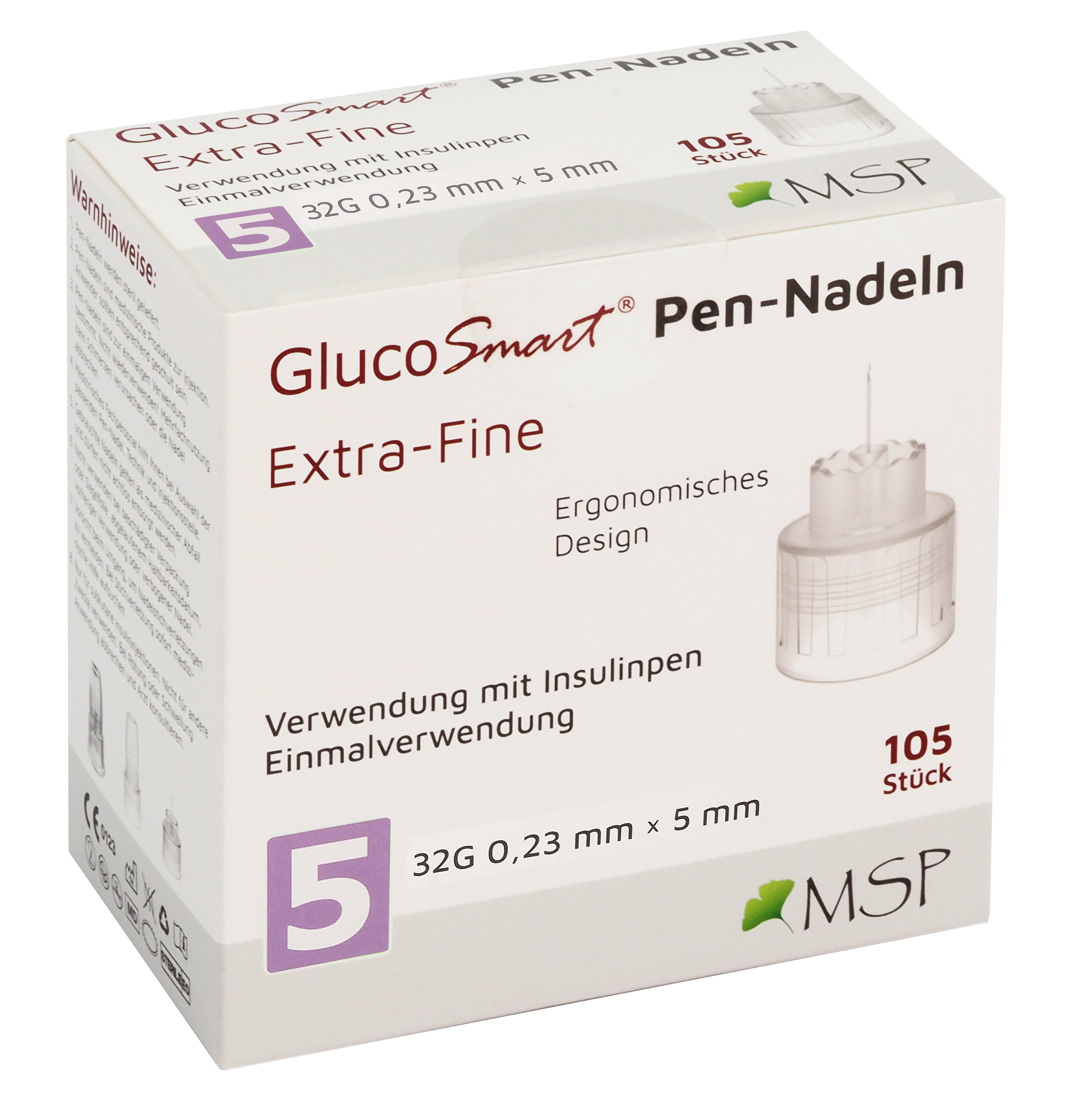 GlucoSmart Extra Fine Pen-Nadel 5 mm x 32G GlucoSmart Extra Fine Pen-Nadel 5 mm x 32G