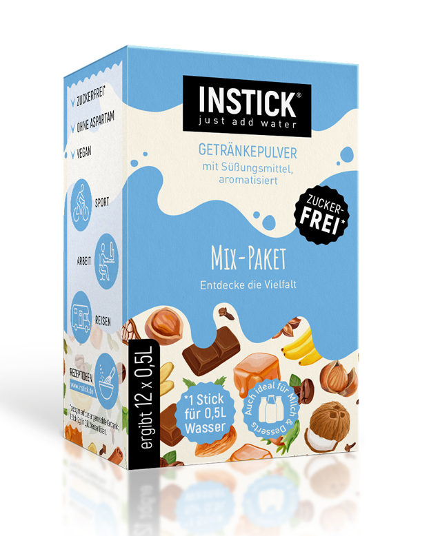 INSTICK Mix-Paket Milchsorten - zuckerfreies Instant-Getränk - Größe S / 12 Sticks INSTICK Mix-Paket Milchsorten - zuckerfreies Instant-Getränk - Größe S / 12 Sticks