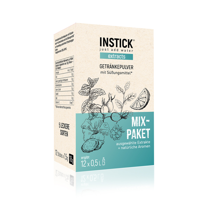INSTICK Mix-Paket Extracts - zuckerfreies Instant-Getränk - Größe S / 12 Sticks INSTICK Mix-Paket Extracts - zuckerfreies Instant-Getränk - Größe S / 12 Sticks