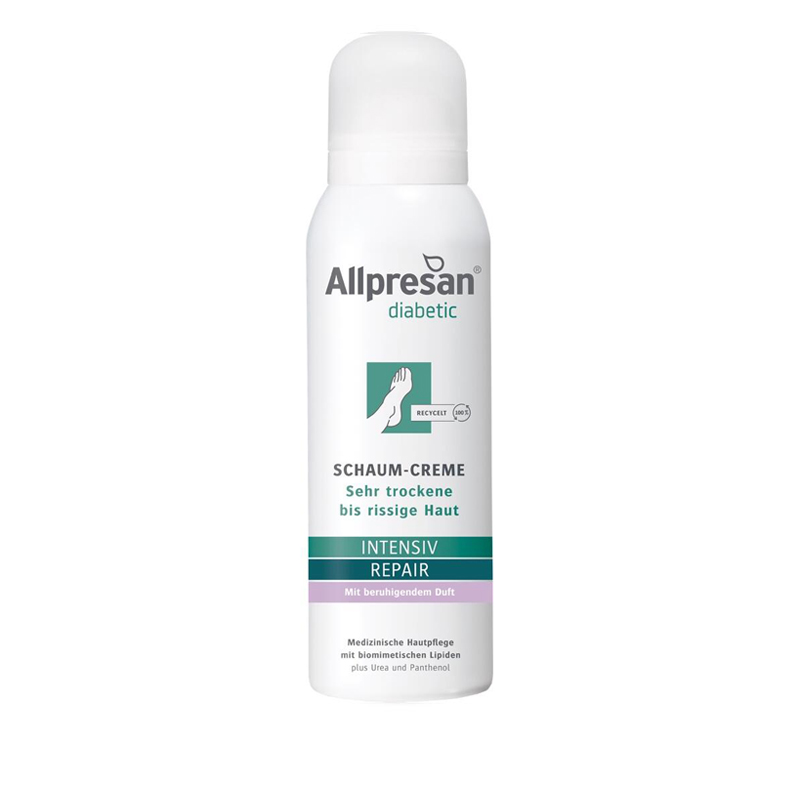 Allpresan DIABETIC Intensiv + Repair mit 8% Urea & Duft - Schaum-Creme / 125 ml 