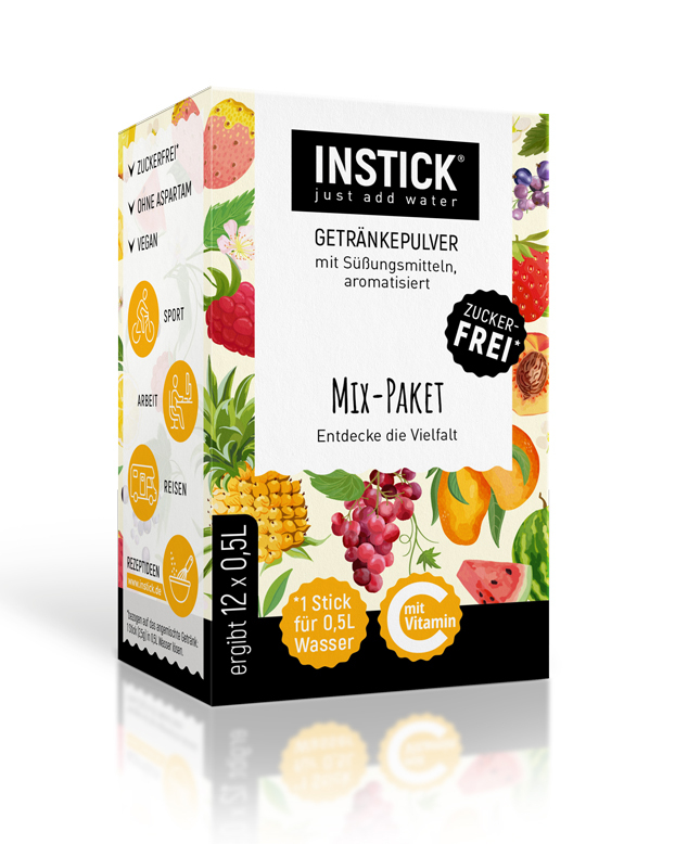 INSTICK Mix-Paket Klassik - zuckerfreies Instant-Getränk - Größe S / 12 Sticks INSTICK Mix-Paket Klassik - zuckerfreies Instant-Getränk - Größe S / 12 Sticks