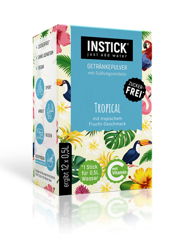 INSTICK Tropical - zuckerfreies Instant-Getränk - Größe S / 12 Sticks INSTICK Tropical - zuckerfreies Instant-Getränk - Größe S / 12 Sticks