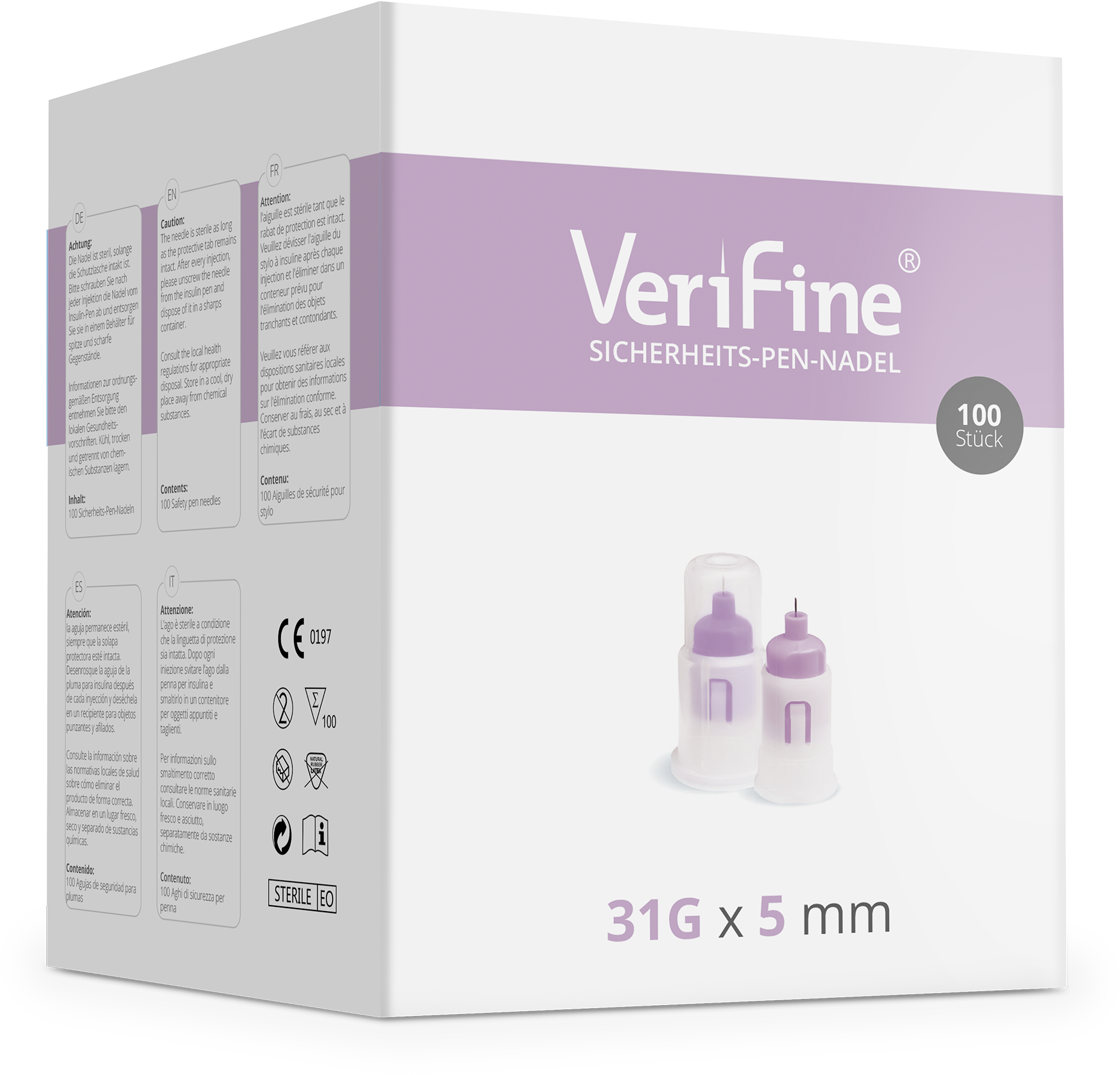 Verifine Sicherheits-Pen-Nadel 5 mm 31G