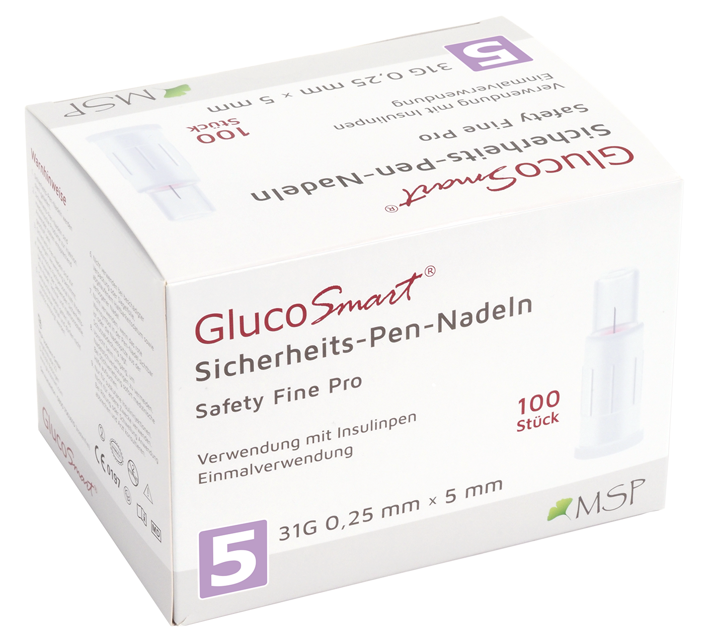 GlucoSmart Sicherheits-Pen-Nadel 5 mm x 31G