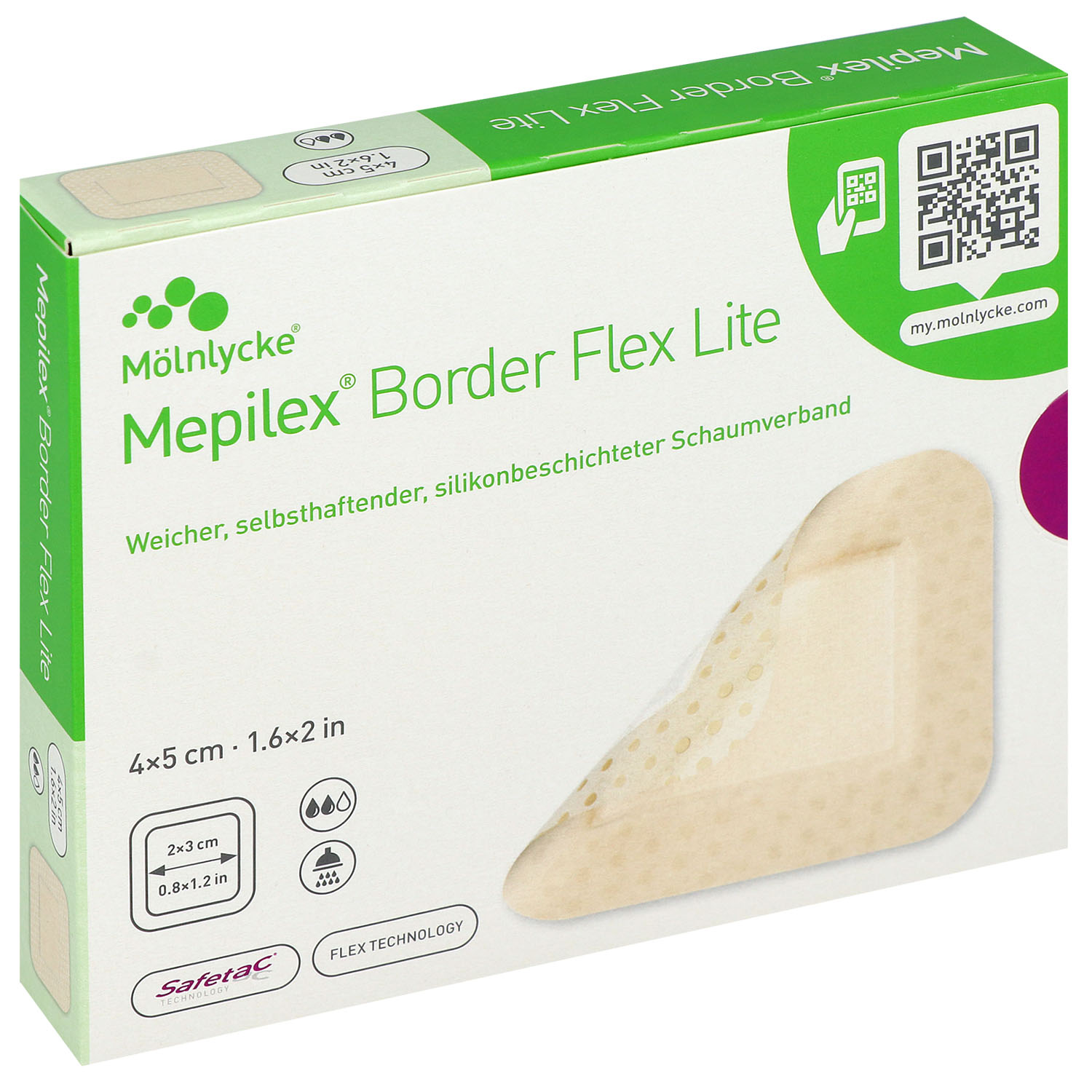 Mepilex Border Flex Lite Schaumverband 4 x 5 cm - 10 Stück