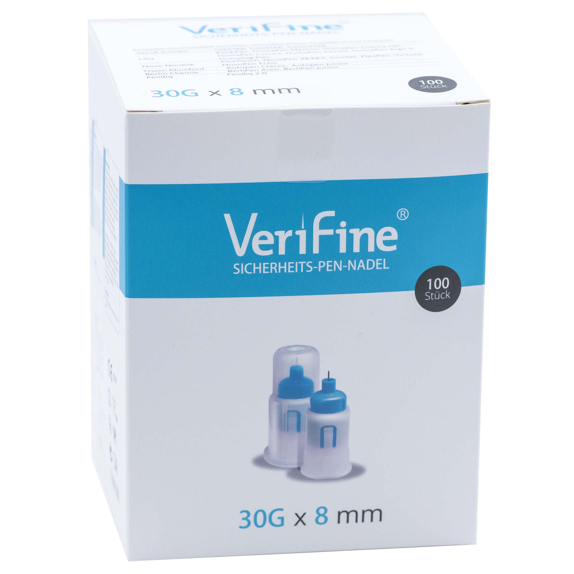 Verifine Sicherheits-Pen-Nadel 8 mm 30G
