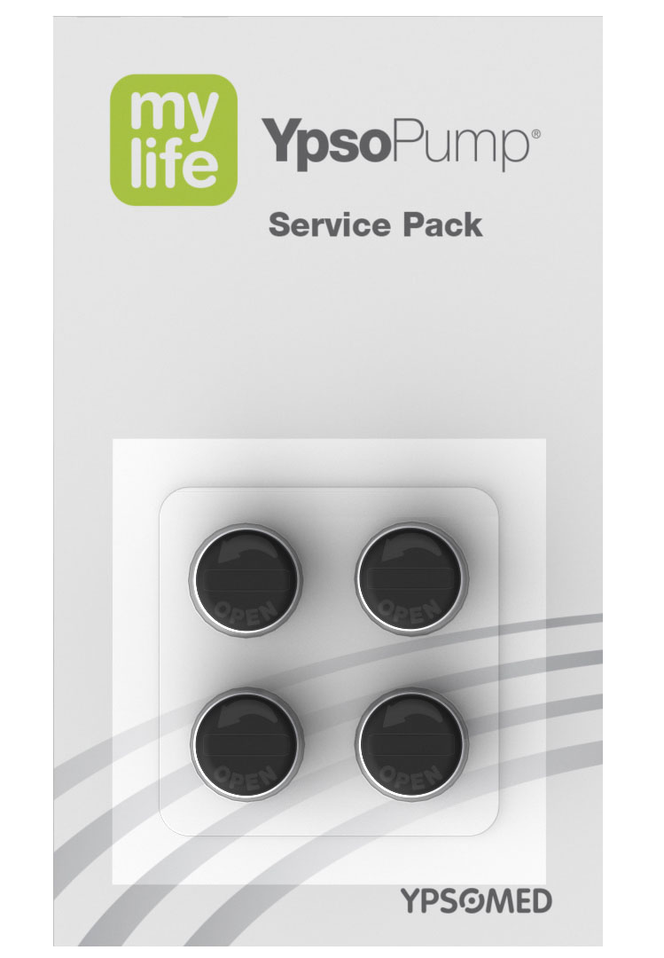 mylife Service Pack für YpsoPump - 4 Batteriefachdeckel / 1 Set