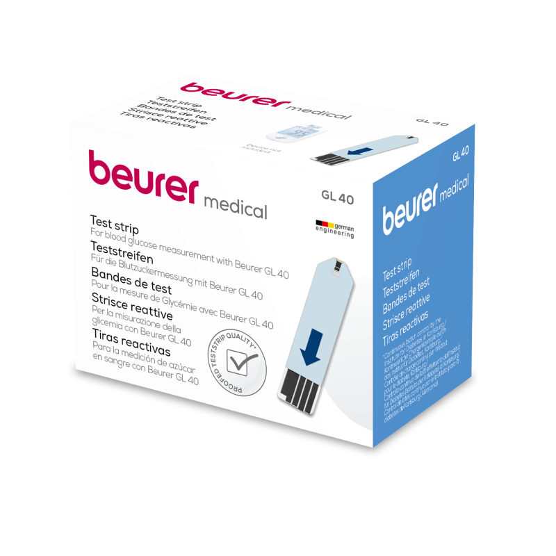 Beurer Teststreifen für GL 40 - Blutzuckerteststreifen / 50 Stück