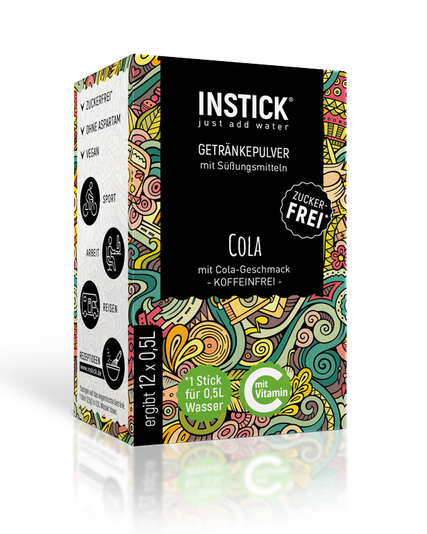 INSTICK Cola - zuckerfreies Instant-Getränk - Größe S / 12 Sticks INSTICK Cola - zuckerfreies Instant-Getränk - Größe S / 12 Sticks