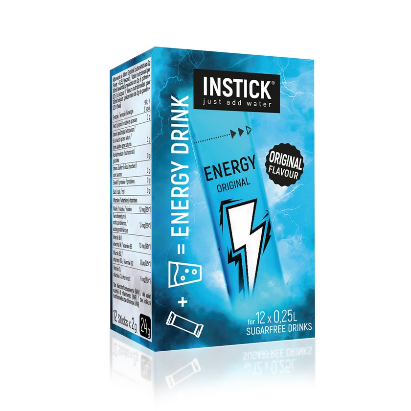 INSTICK Energy - zuckerfreies Instant-Getränk (koffeinhaltig) - Größe S / 12 Sticks INSTICK Energy - zuckerfreies Instant-Getränk (koffeinhaltig) - Größe S / 12 Sticks