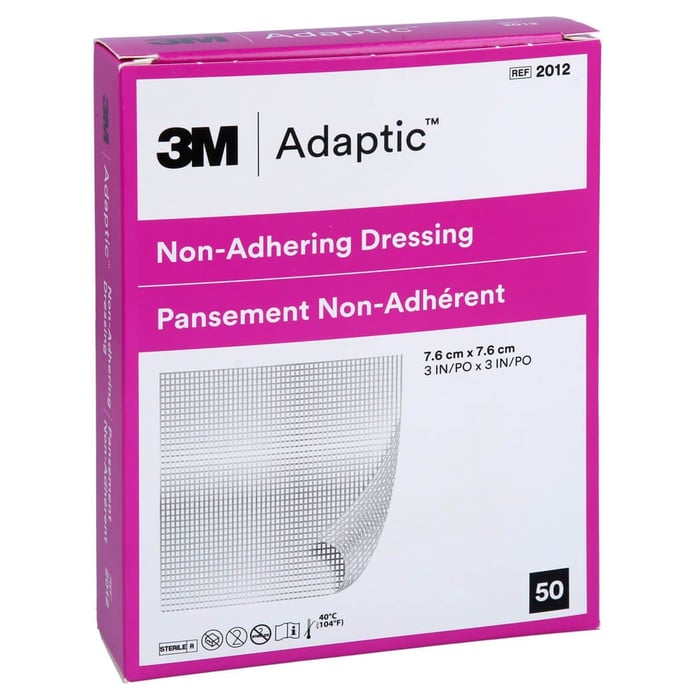 ADAPTIC 7,6 x 7,6 cm feuchte Wundauflage 3M 2012 50 Stück