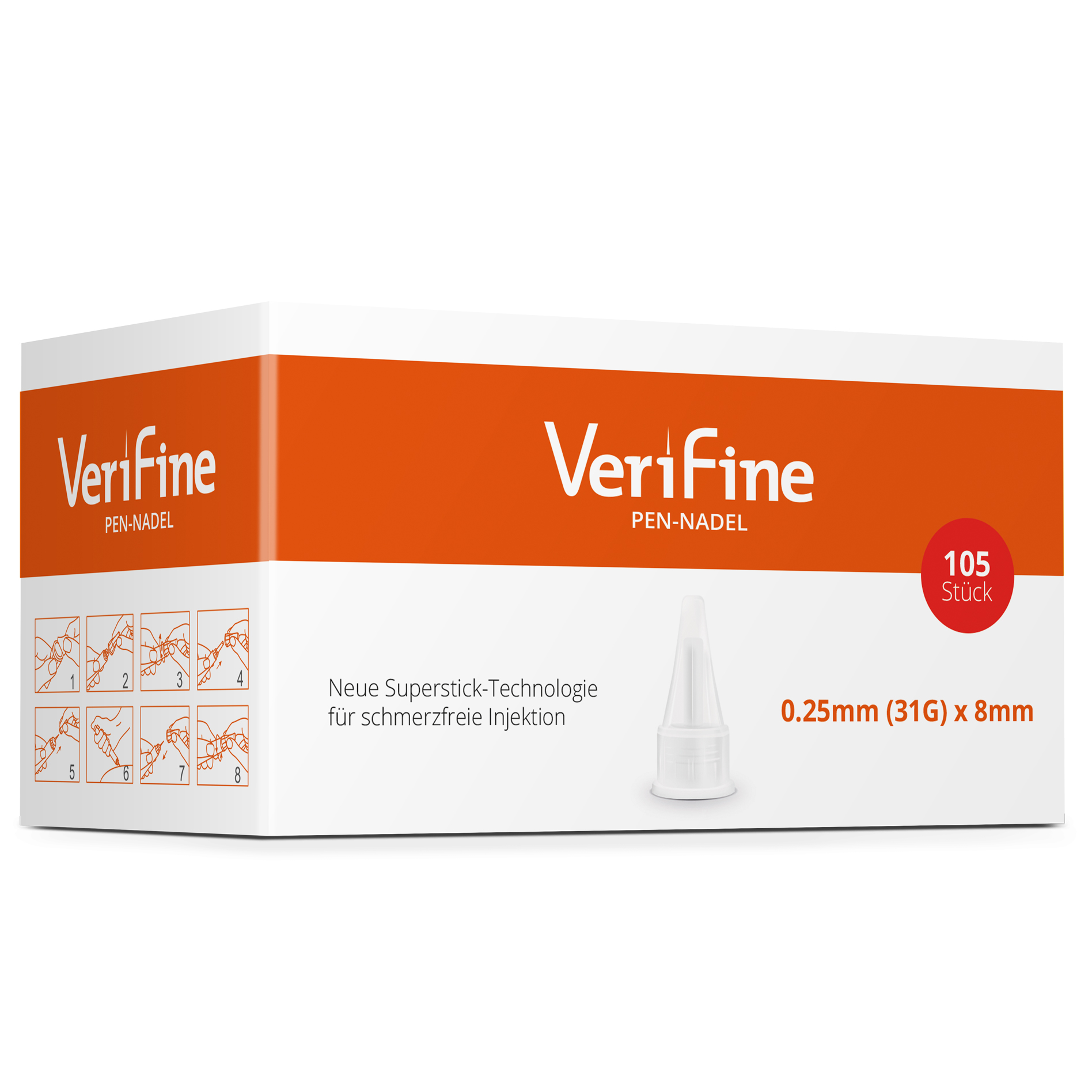 Verifine Pen-Nadel 8 mm x 31G