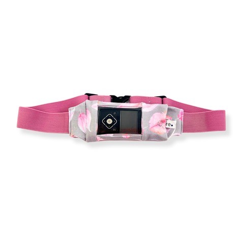 Sportband LIGHT Insulinpumpe Federn, rosa/grau