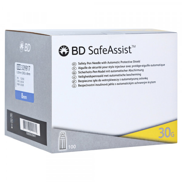 BD Safe Assist Sicherheits-Pen-Nadeln, 8mm