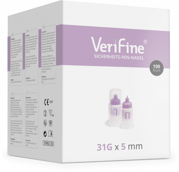 Verifine Sicherheits-Pen-Nadel 5 mm 31G
