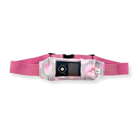 Sportband LIGHT Insulinpumpe Federn, rosa/grau